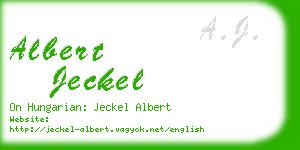 albert jeckel business card